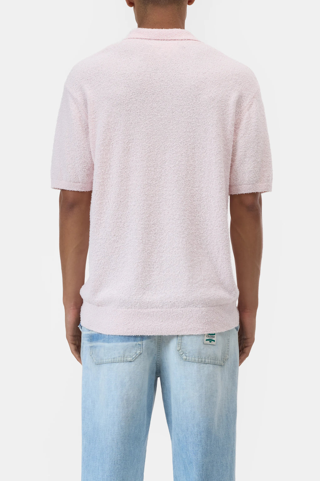 Closed - Polo en coton texturé Quartz Pink