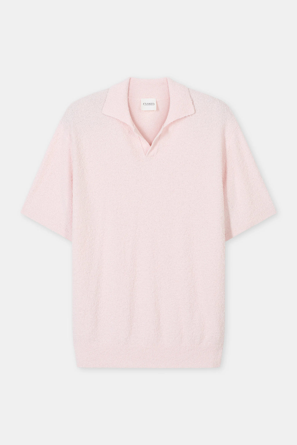 Closed - Polo en coton texturé Quartz Pink