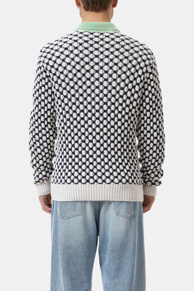 Closed - Cardigan polo en mélange de coton Lime Beige