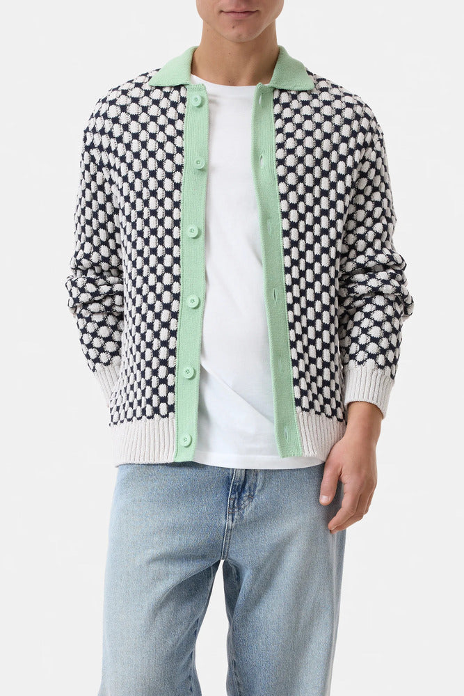 Closed - Cardigan polo en mélange de coton Lime Beige