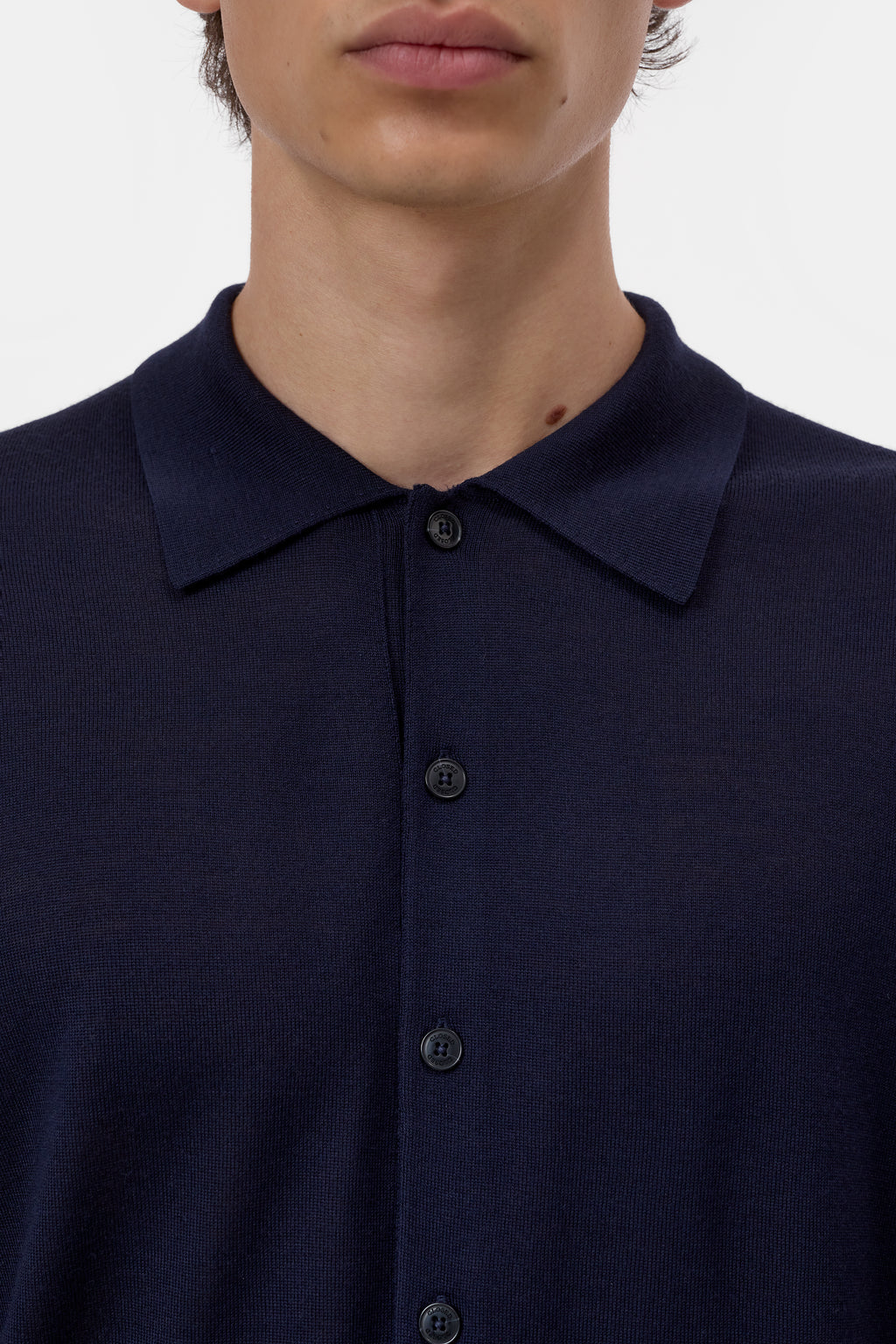 Closed - Polo Jumper en laine Dark Night