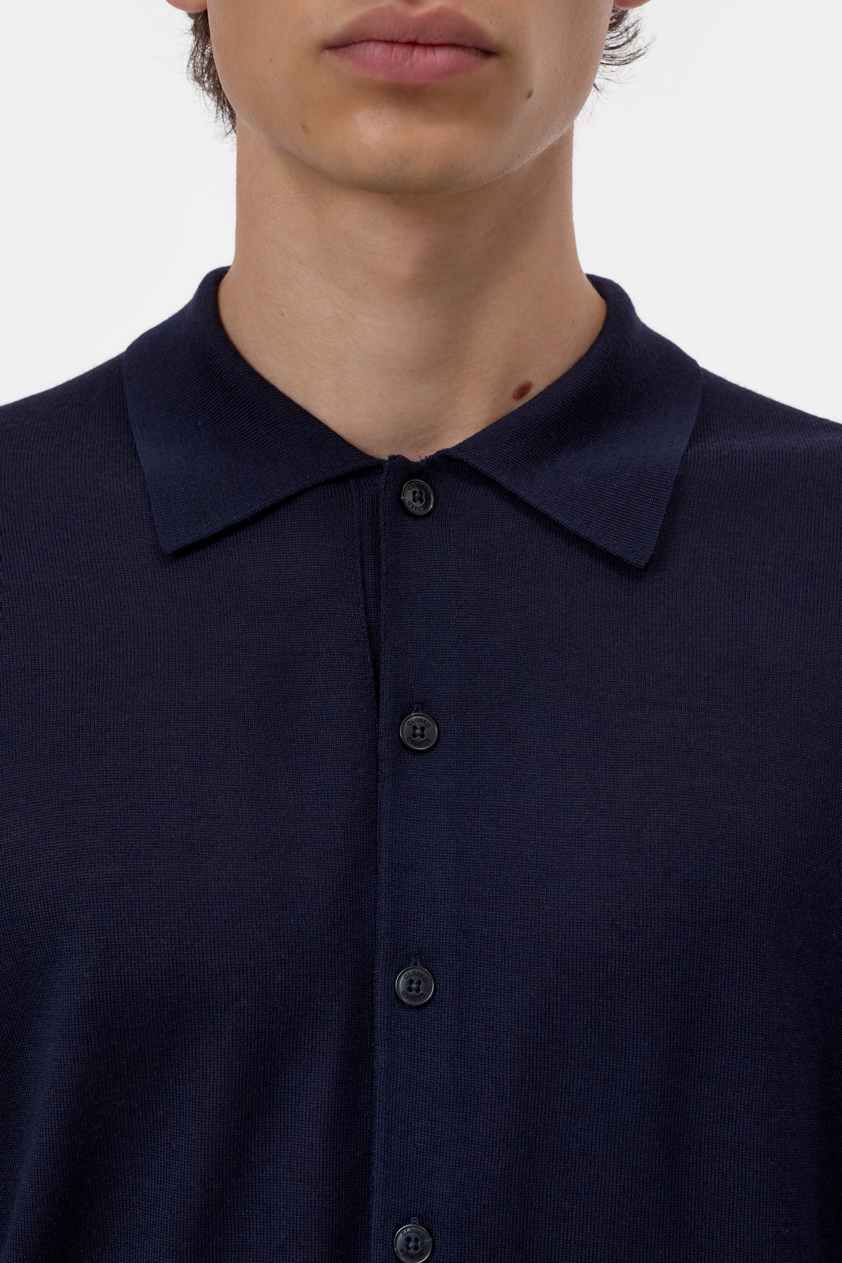 Closed - Polo Jumper en laine Dark Night