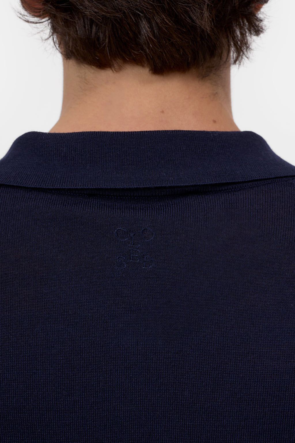 Closed - Polo Jumper en laine Dark Night