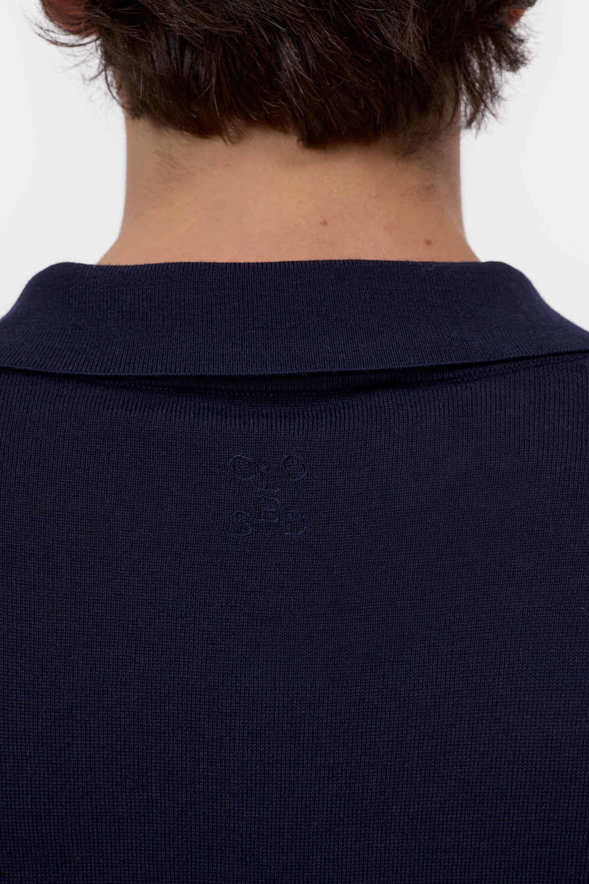 Closed - Polo Jumper en laine Dark Night