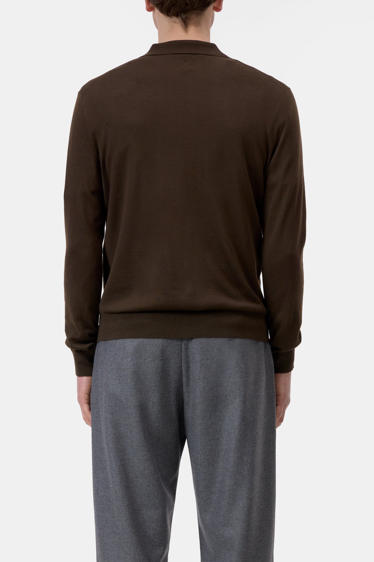 Closed - Polo Jumper en laine Espresso Brown