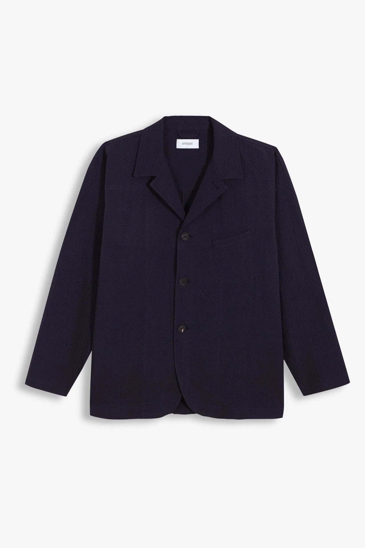 UNFEIGNED - Veste Technical city blazer Seersucker Dark Navy