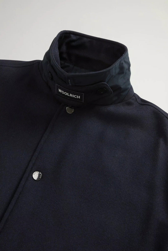 Woolrich - Surchemise Keating en Laine Melton Blue