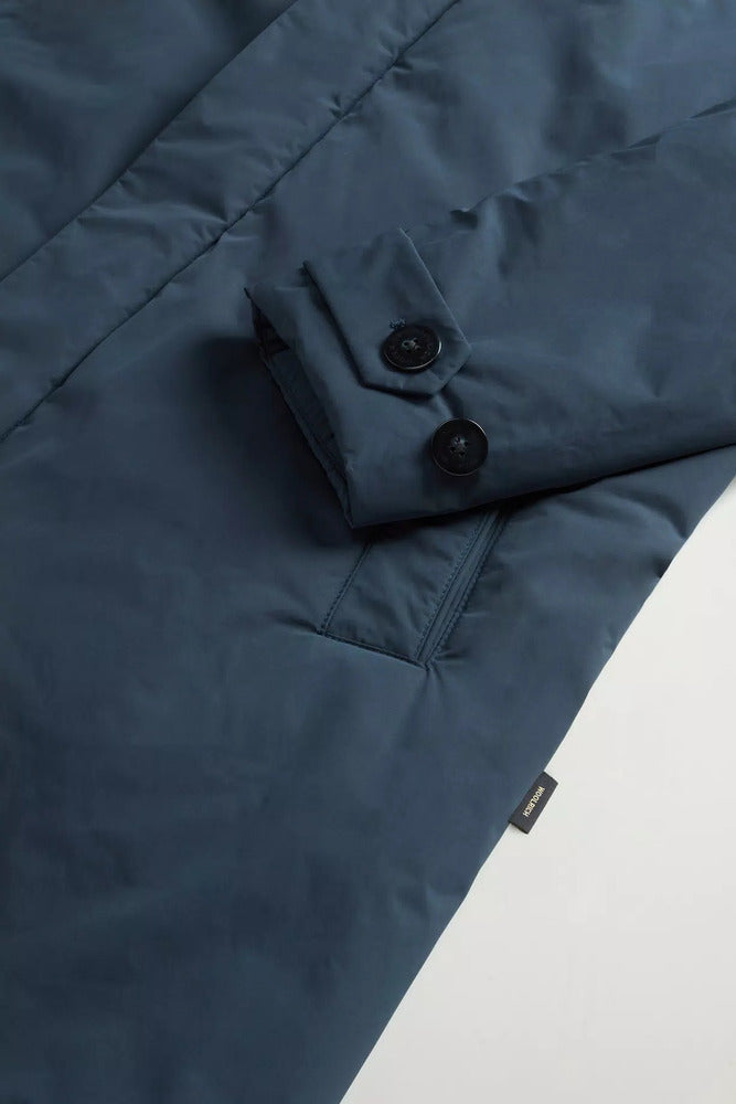 Woolrich - Manteau Teint en Piéce en peached Touch Melton Blue