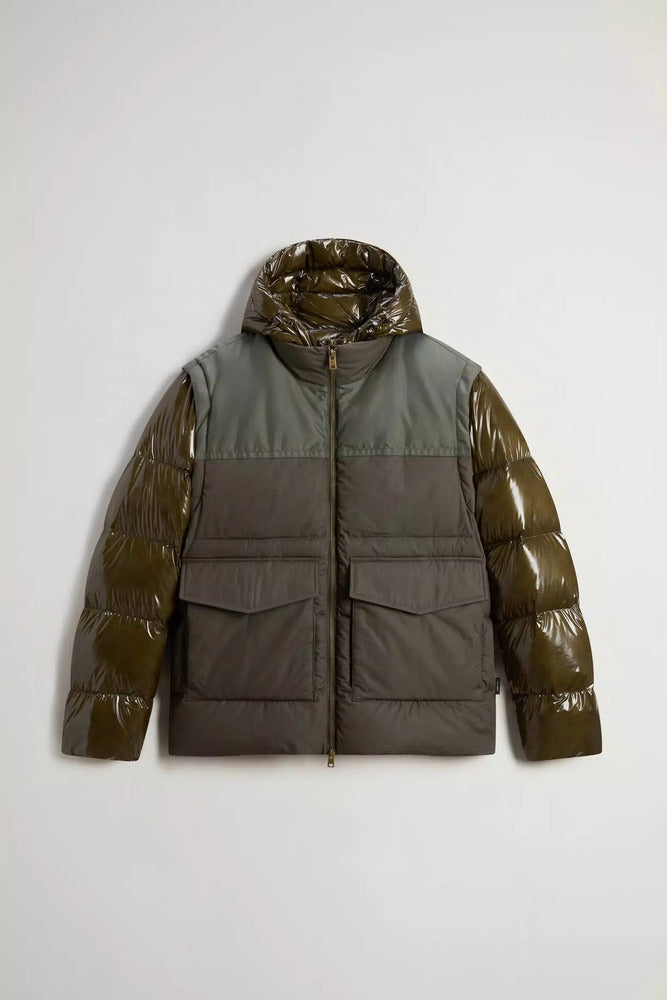 Woolrich - Doudoune Hybride avec manches et capuches amovibles