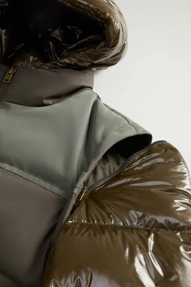 Woolrich - Doudoune Hybride avec manches et capuches amovibles