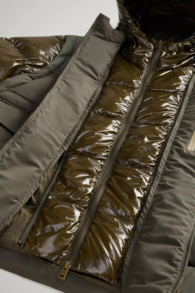 Woolrich - Doudoune Hybride avec manches et capuches amovibles