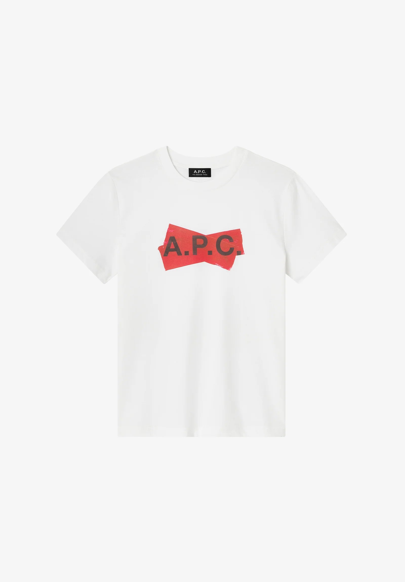 A.P.C. - T-shirt Scotch rouge Blanc