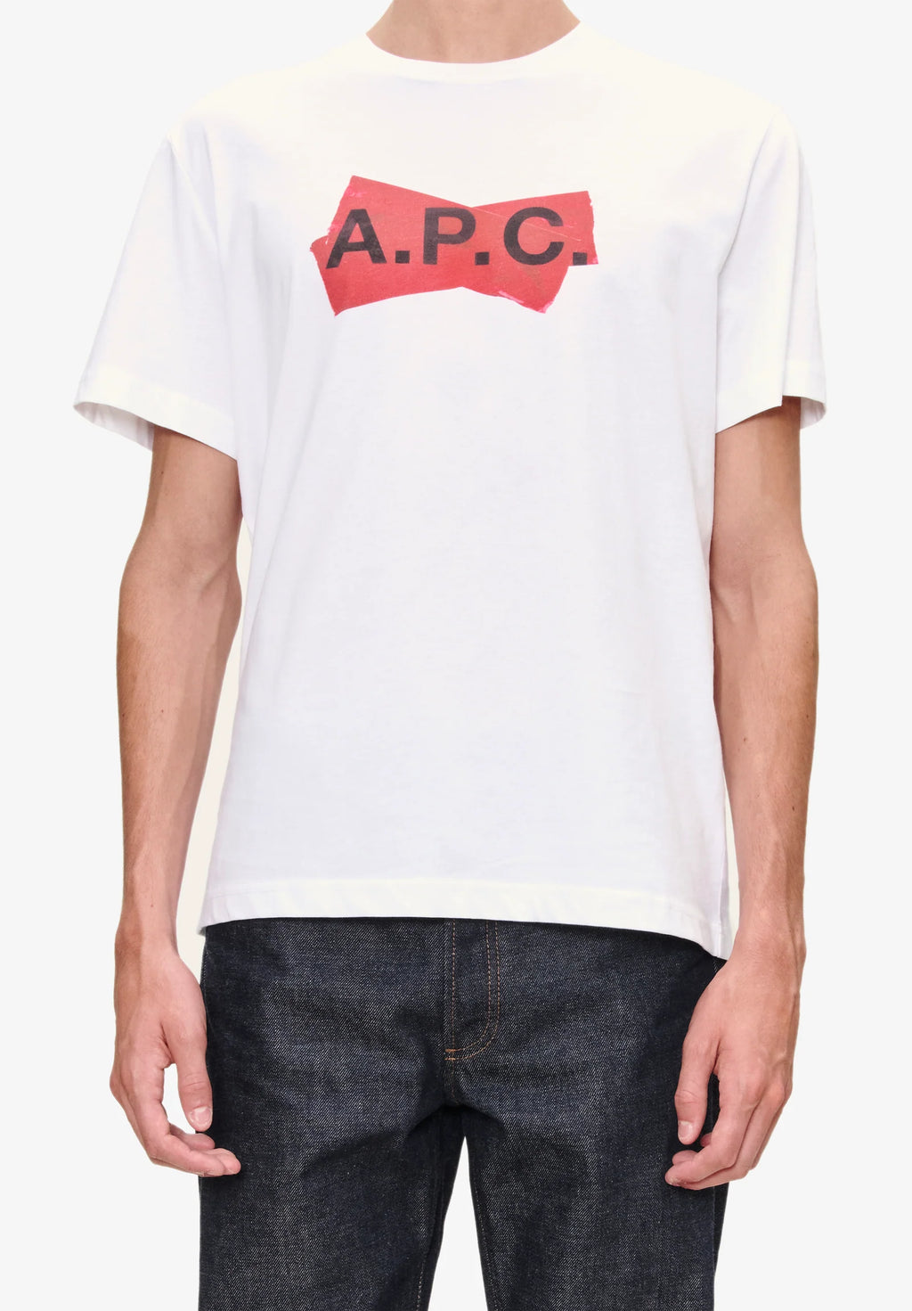 A.P.C. - T-shirt Scotch rouge Blanc