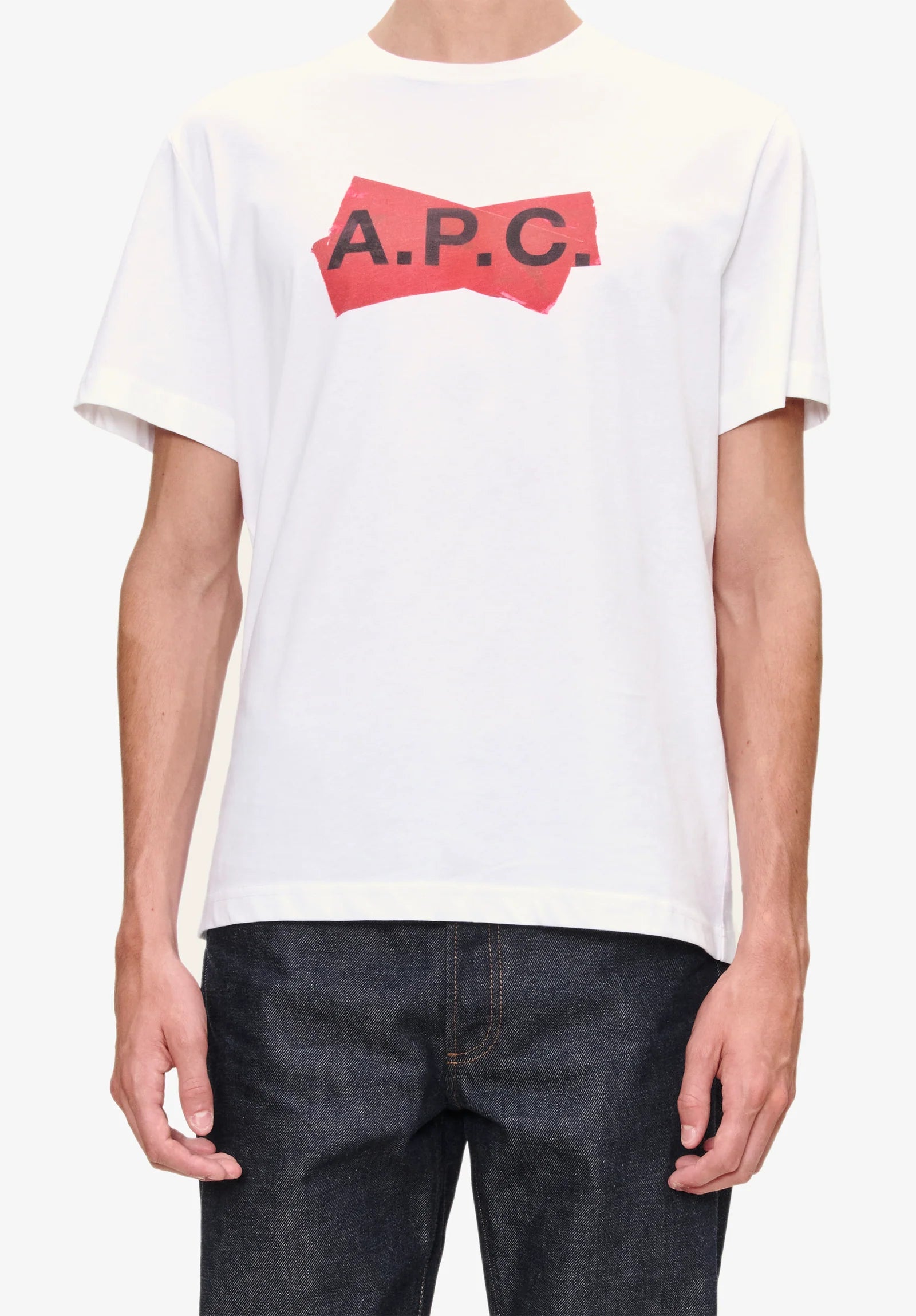 A.P.C. - T-shirt Scotch rouge Blanc
