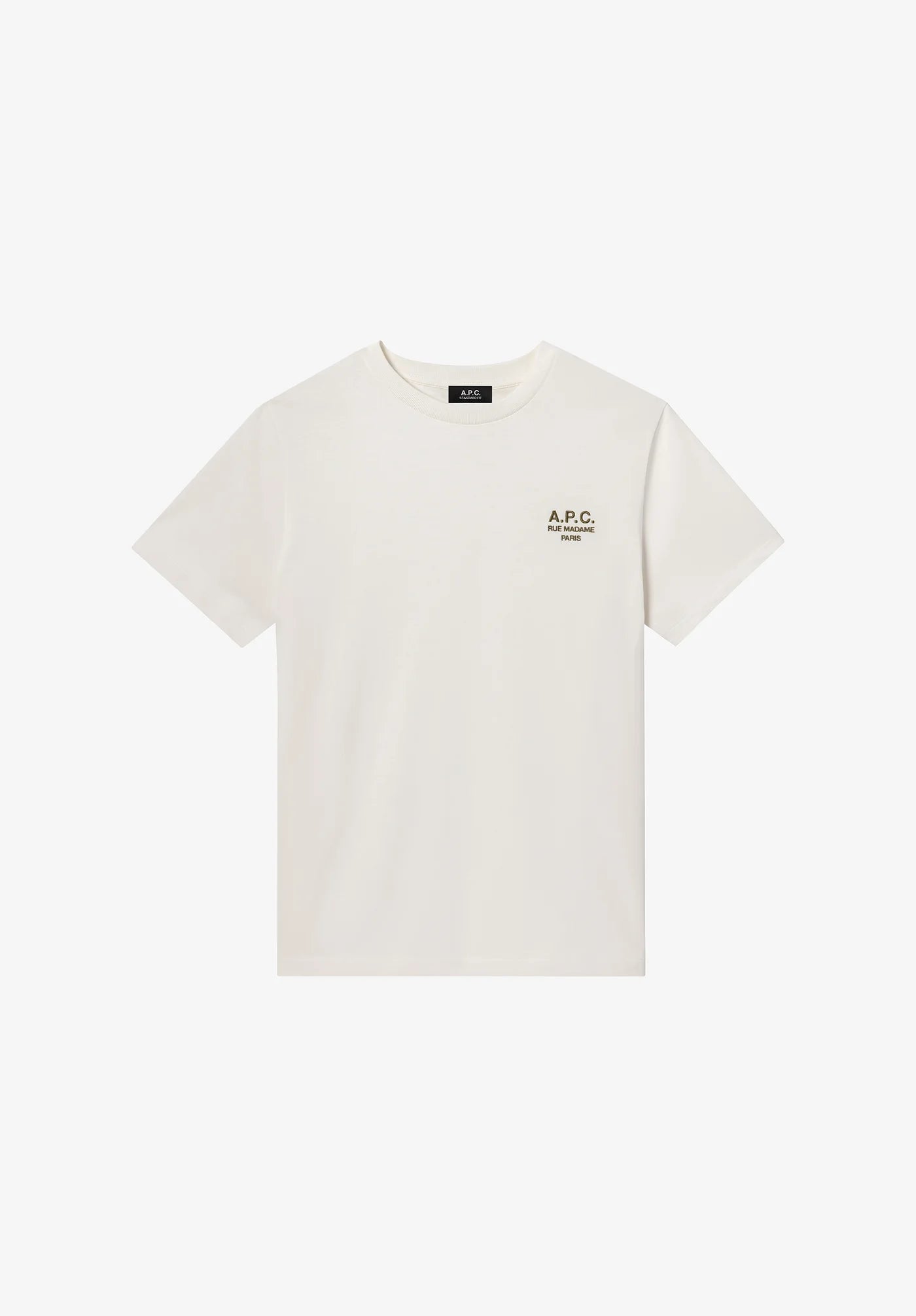 A.P.C. - T-shirt Standard Rue Madame Blanc/Kaki