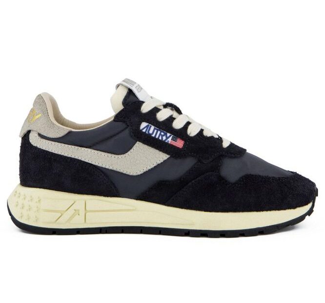 AUTRY - Basket Reelwind en nylon et daim noir