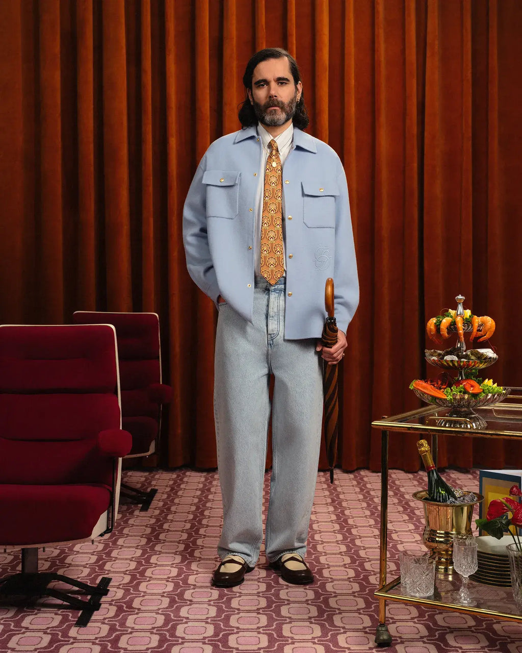 Drôle de Monsieur - Surchemise Laine Bleu clair
