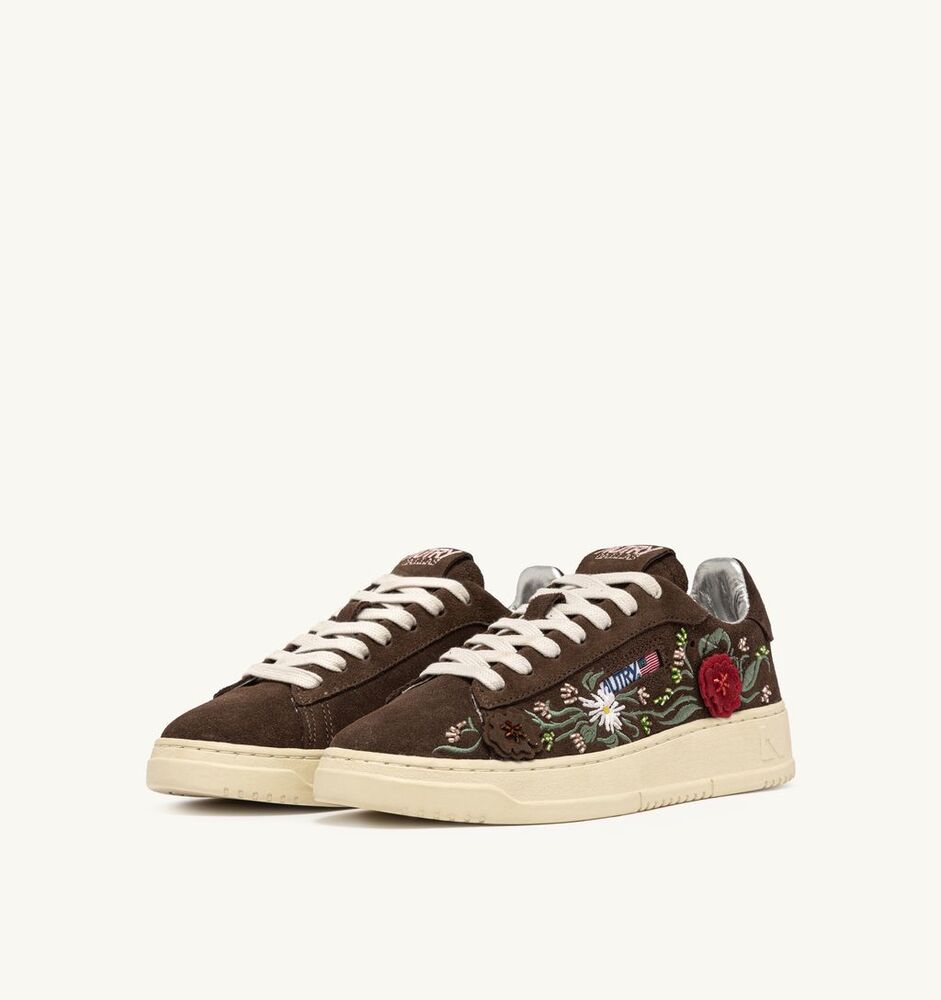 AUTRY - Basket Dallas Floral en Daim Marron