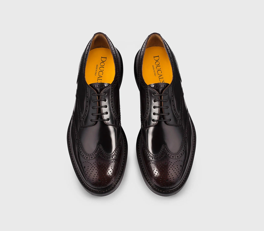 DOUCAL'S - Chaussure derby en cuir Marron