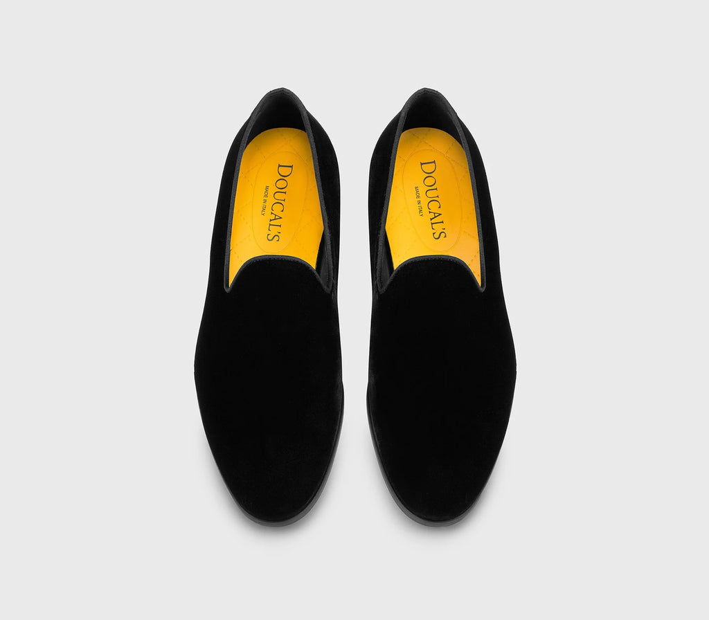 DOUCAL'S - Mocassin en velours noir
