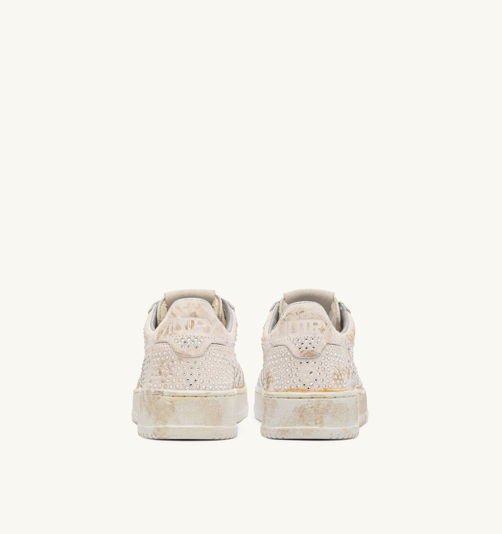 AUTRY - Basket Medalist Crystal micro Strass Blanc