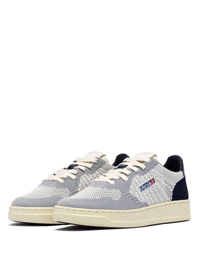 AUTRY - Basket Medalist Easeknit en tissu 3CKnit/Leat Loft/SpBlue