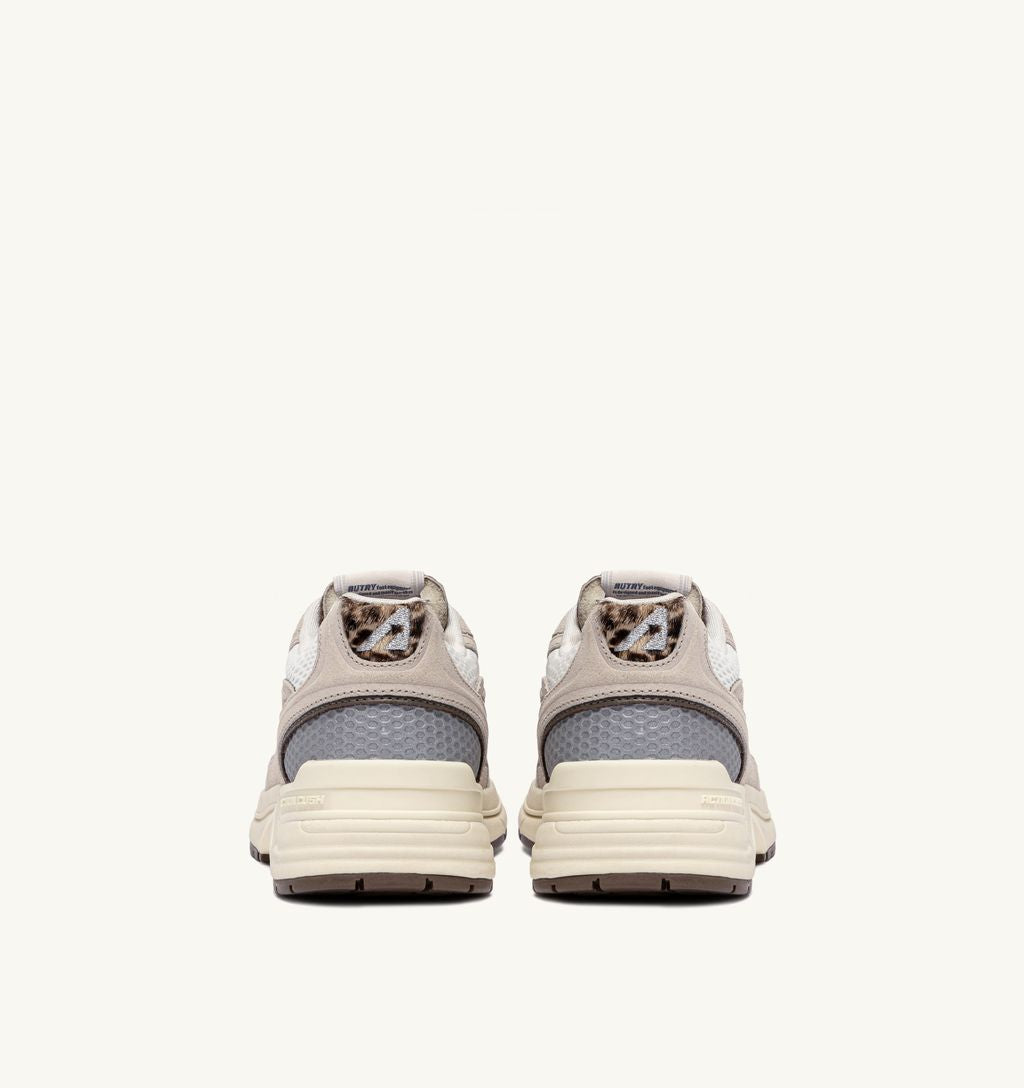 AUTRY - Basket Hyperway suede/Mesh/Pony Sand/Marshmallow/Leopard