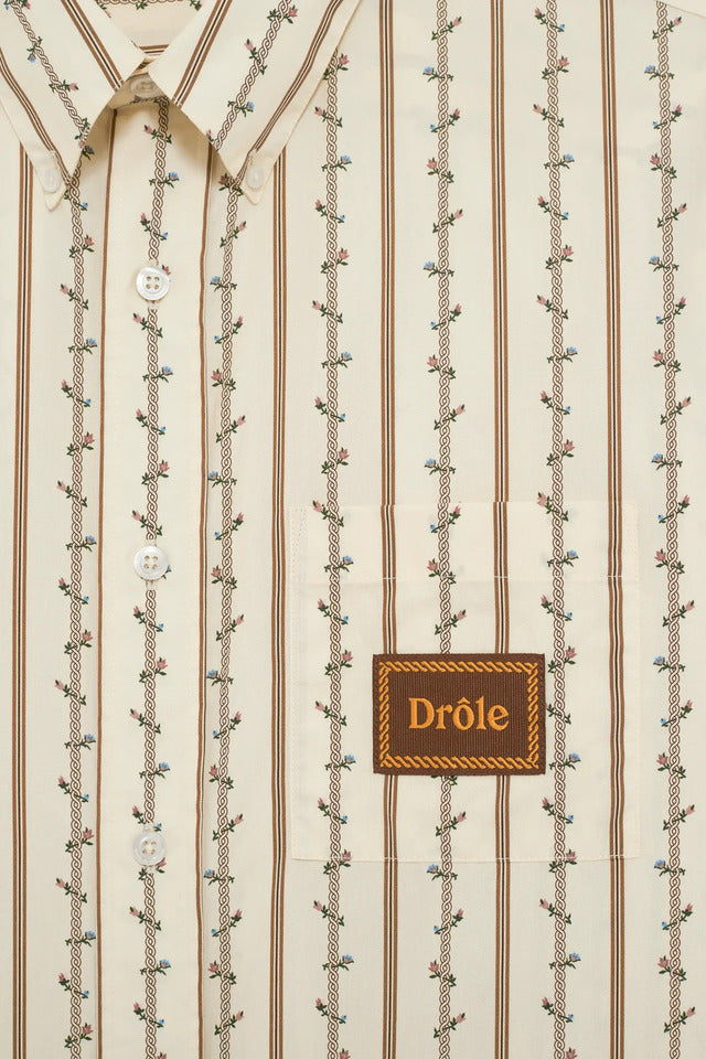 Drôle de Monsieur - Chemise Fleurs Tressées Ecru