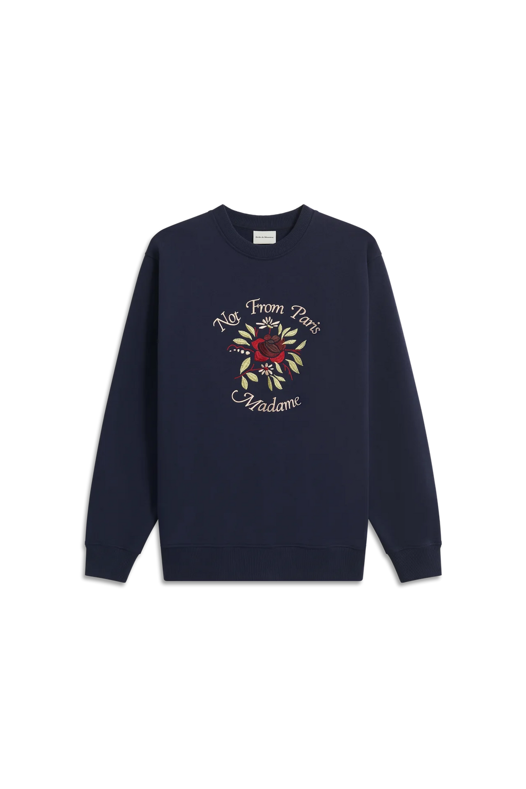 Drôle de Monsieur - Sweatshirt Slogan Fleurs Navy
