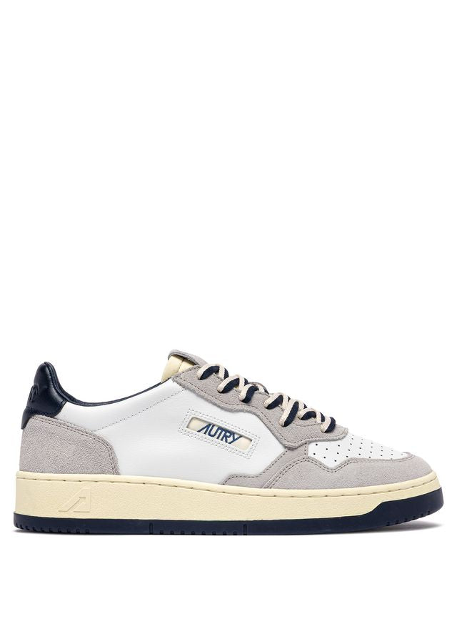 AUTRY - Basket Medalist Low cuir Suede Bicolor White/Vapor