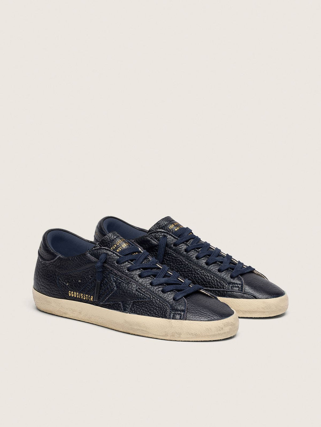Golden Goose - Super Star en Cuir Marine