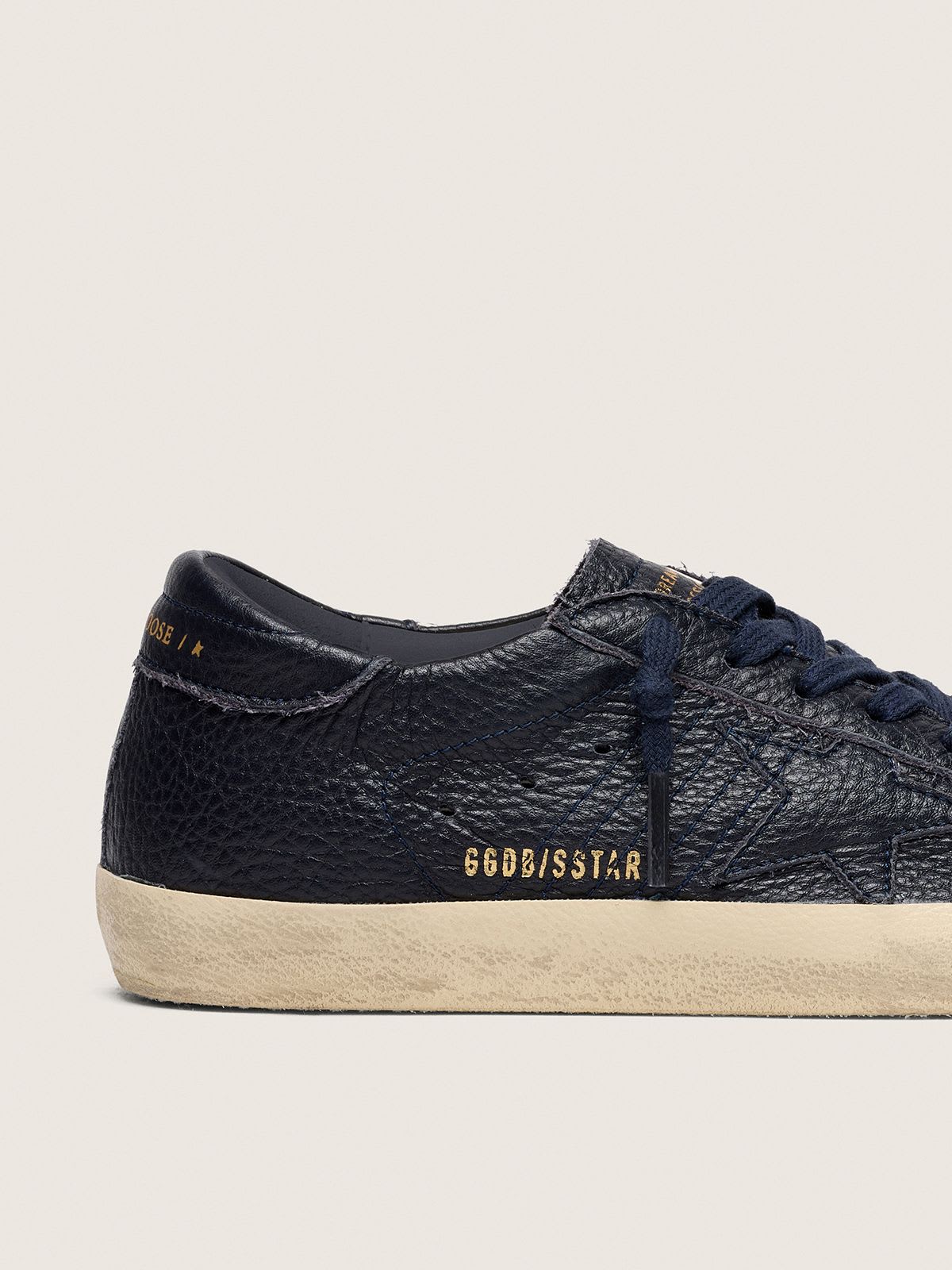 Golden Goose - Super Star en Cuir Marine