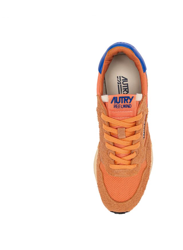 AUTRY - Basket Reelwind en daim et nylon / mesh Canov/StBlue