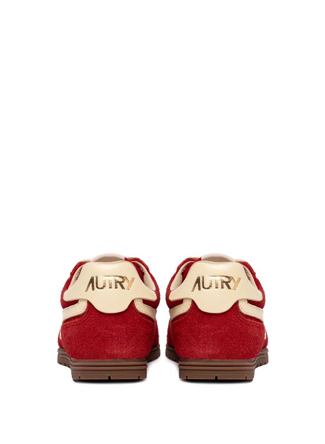 AUTRY - Basket Windspin en daim et cuir Ruby et rutabaga
