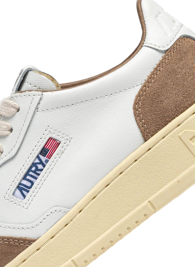 AUTRY - Basket Medalist Low Soft Leather/Suede White/Antil