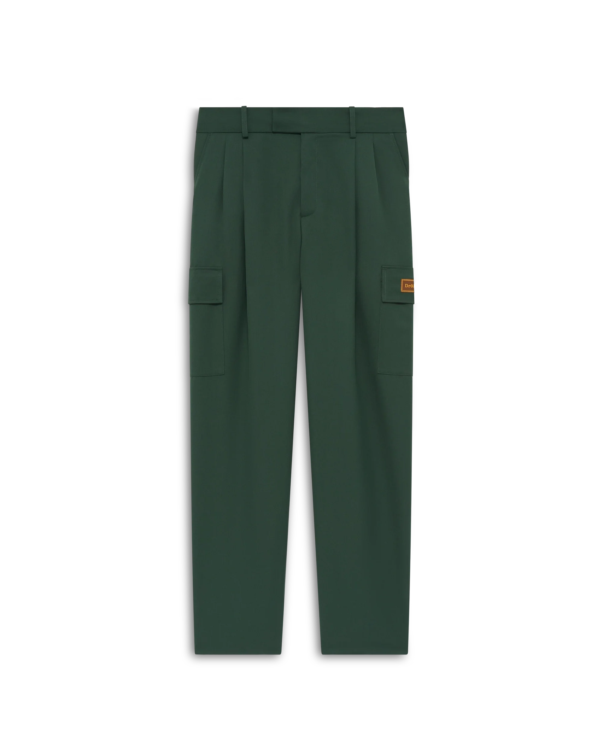 Drôle de Monsieur - Le Pantalon Cargo Laine Forest Green
