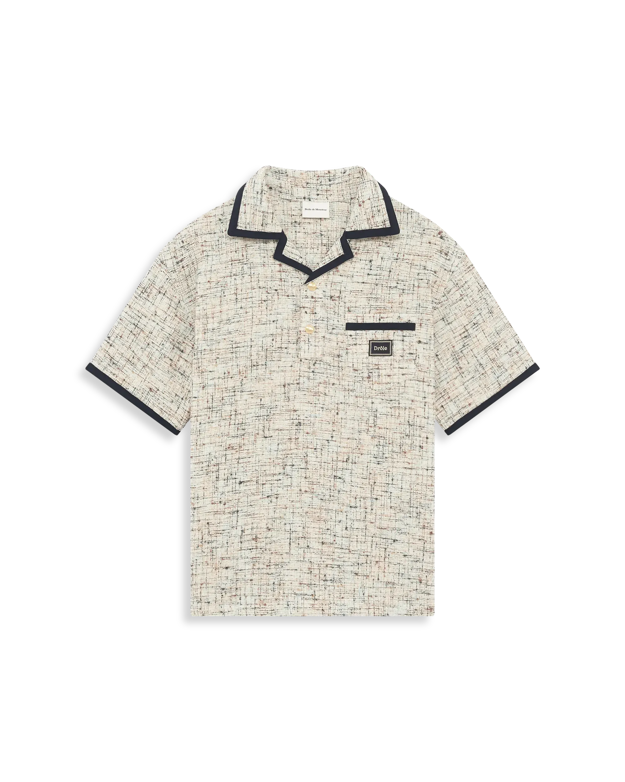 Drôle de Monsieur - Le Polo Drôle en Tweed Multicolor