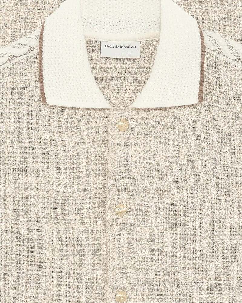 Drôle de Monsieur - La Chemise Tweed Beige