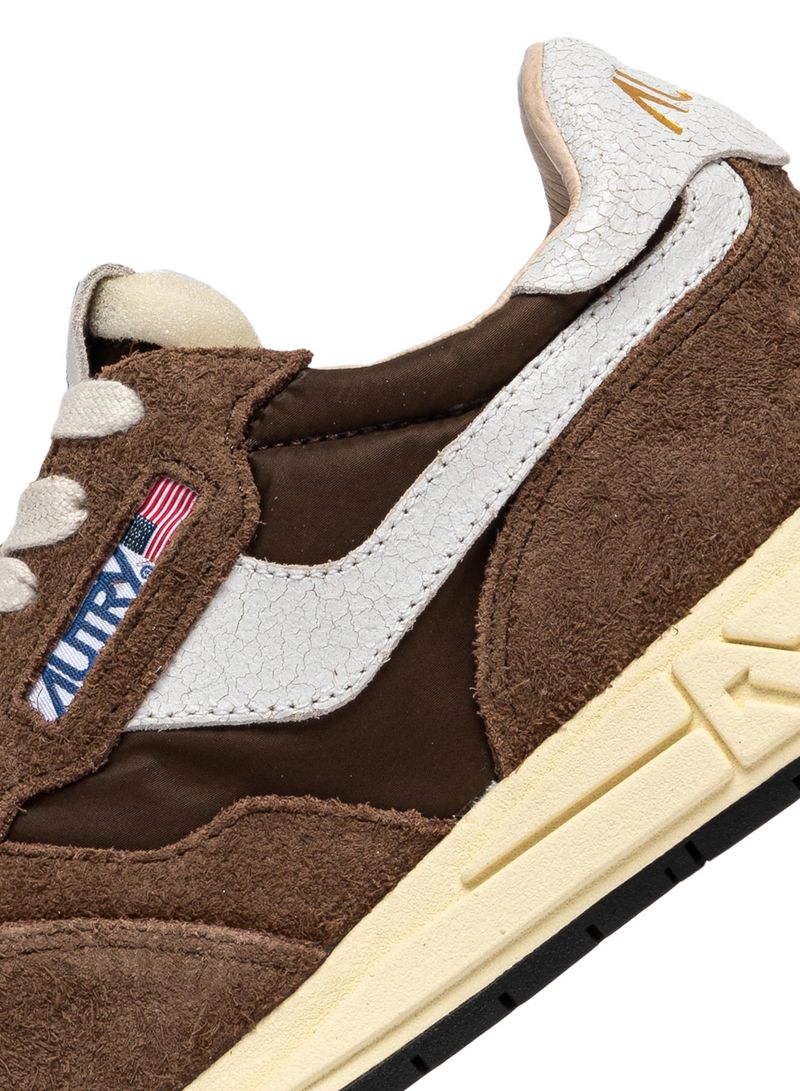 AUTRY - Basket Reelwind en daim et nylon White/ Tundra