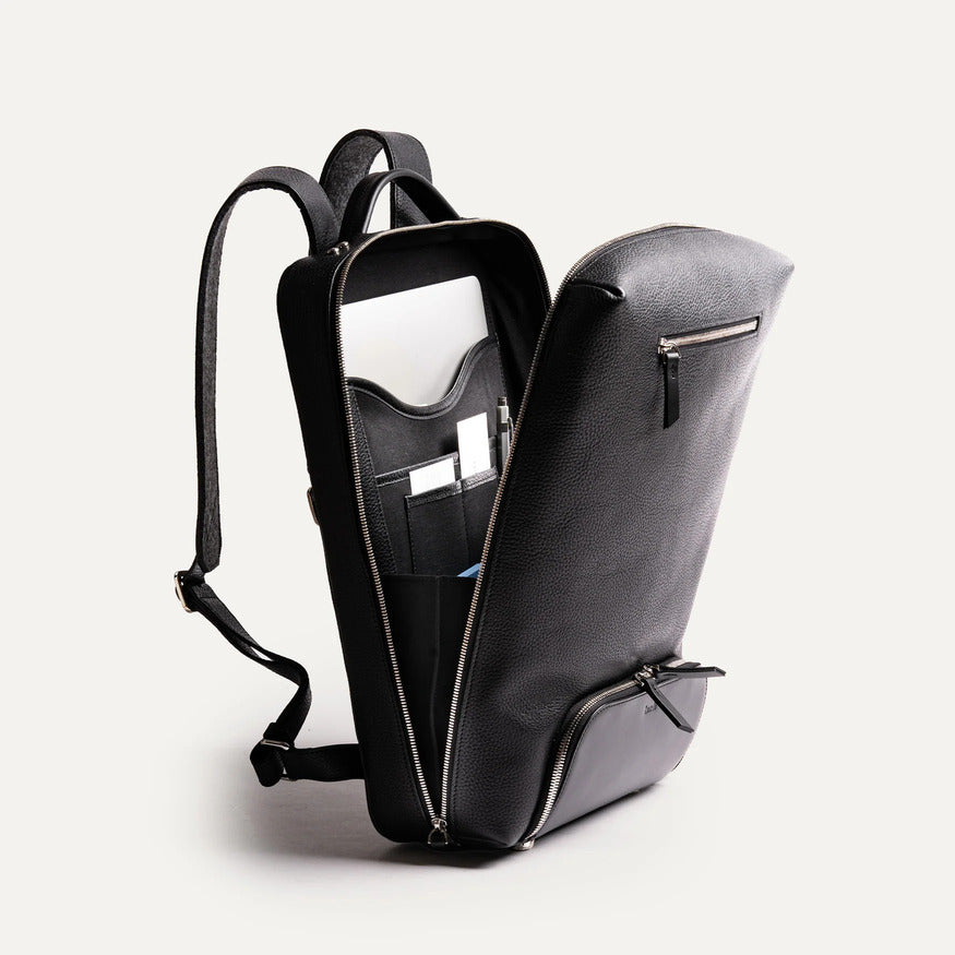 Lundi Paris - Sac à Dos Giani cuir noir