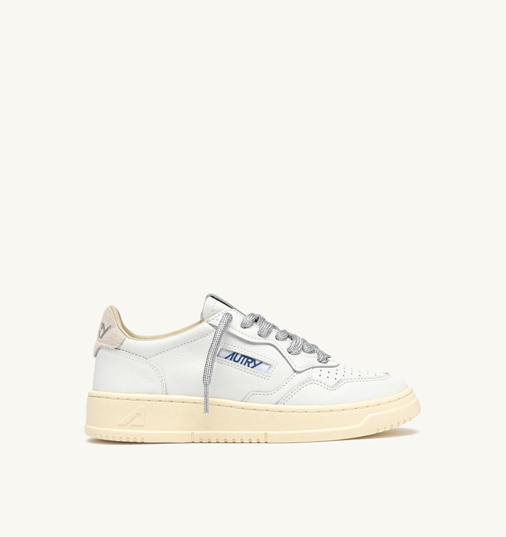 AUTRY - Basket Medalist Bicolor leather/Swoll White/Silver