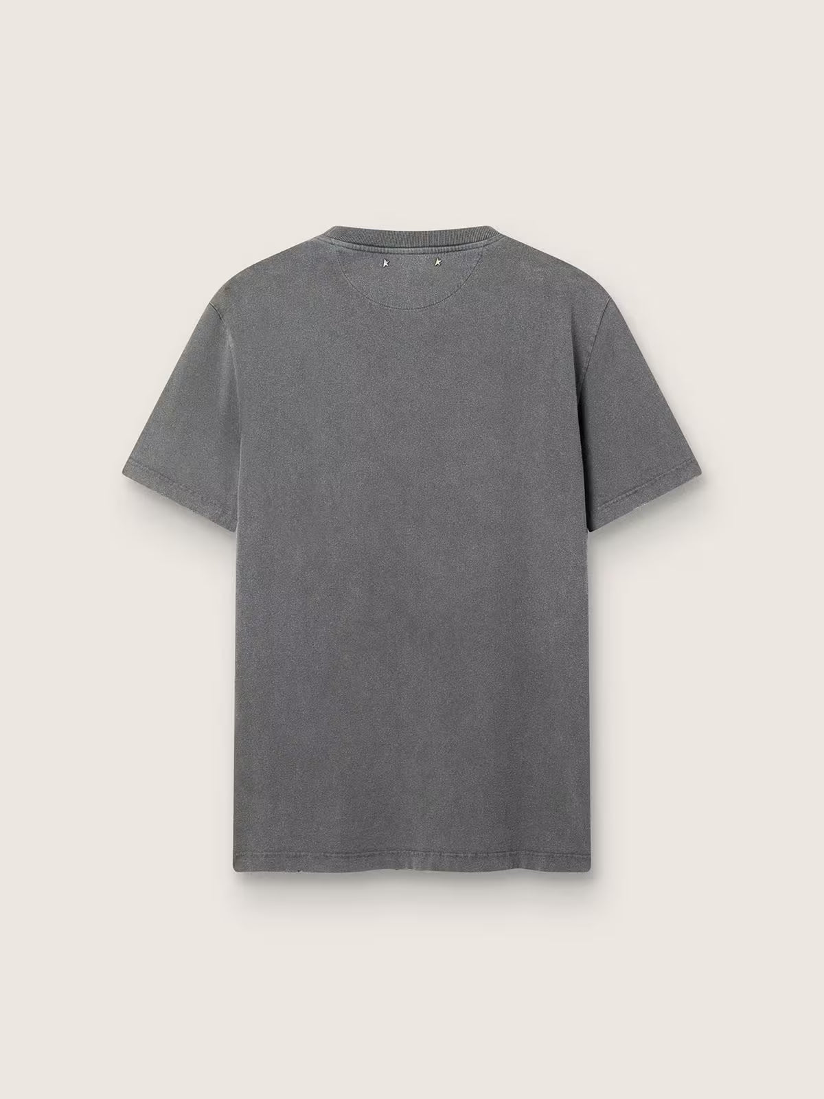 Golden Goose - Tee-Shirt Gris anthracite effet usé