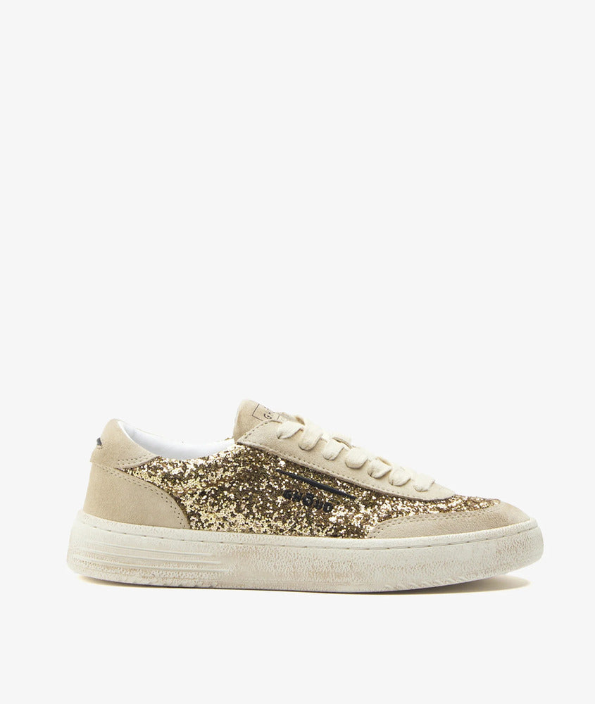 GHOUD - Basket Lido Low Glitter Or
