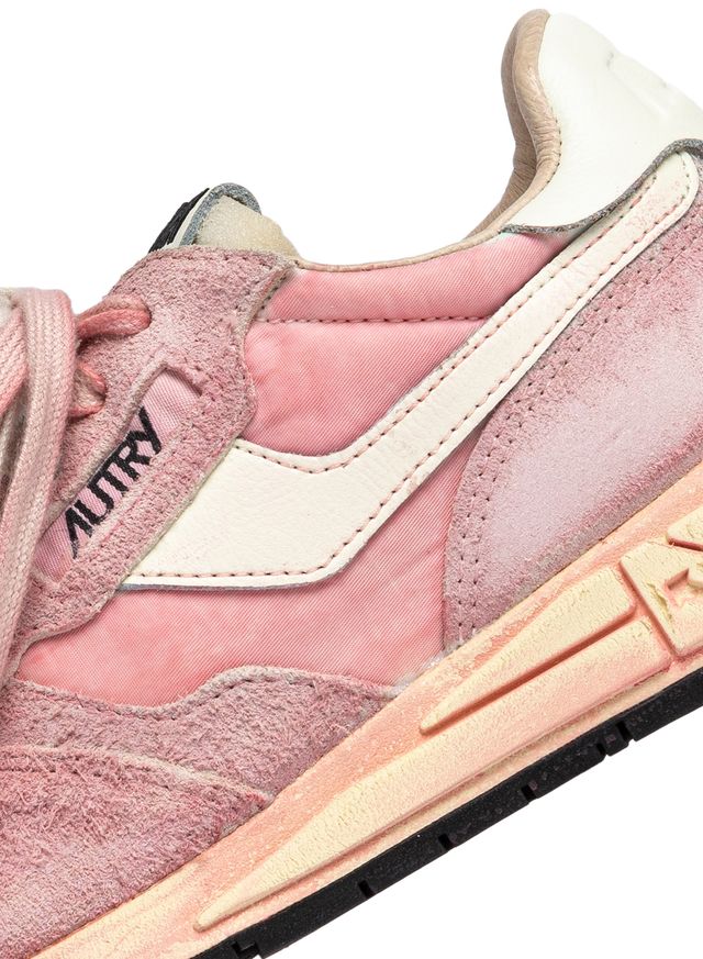 AUTRY - Basket Super Vintage Reelwind Suede/Nylon Red/White