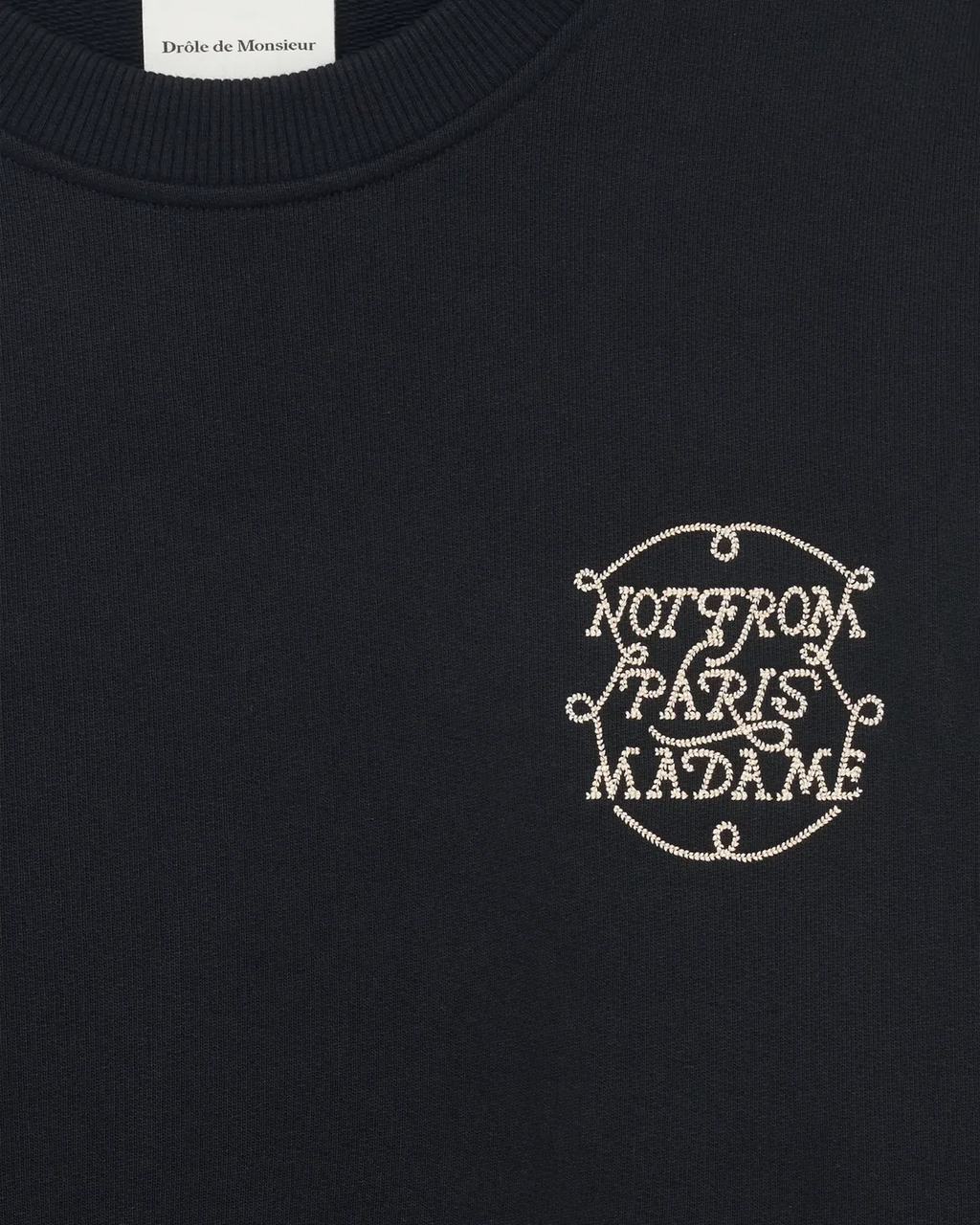 Drôle de Monsieur - Lé Sweatshirt Slogan Tresses Black