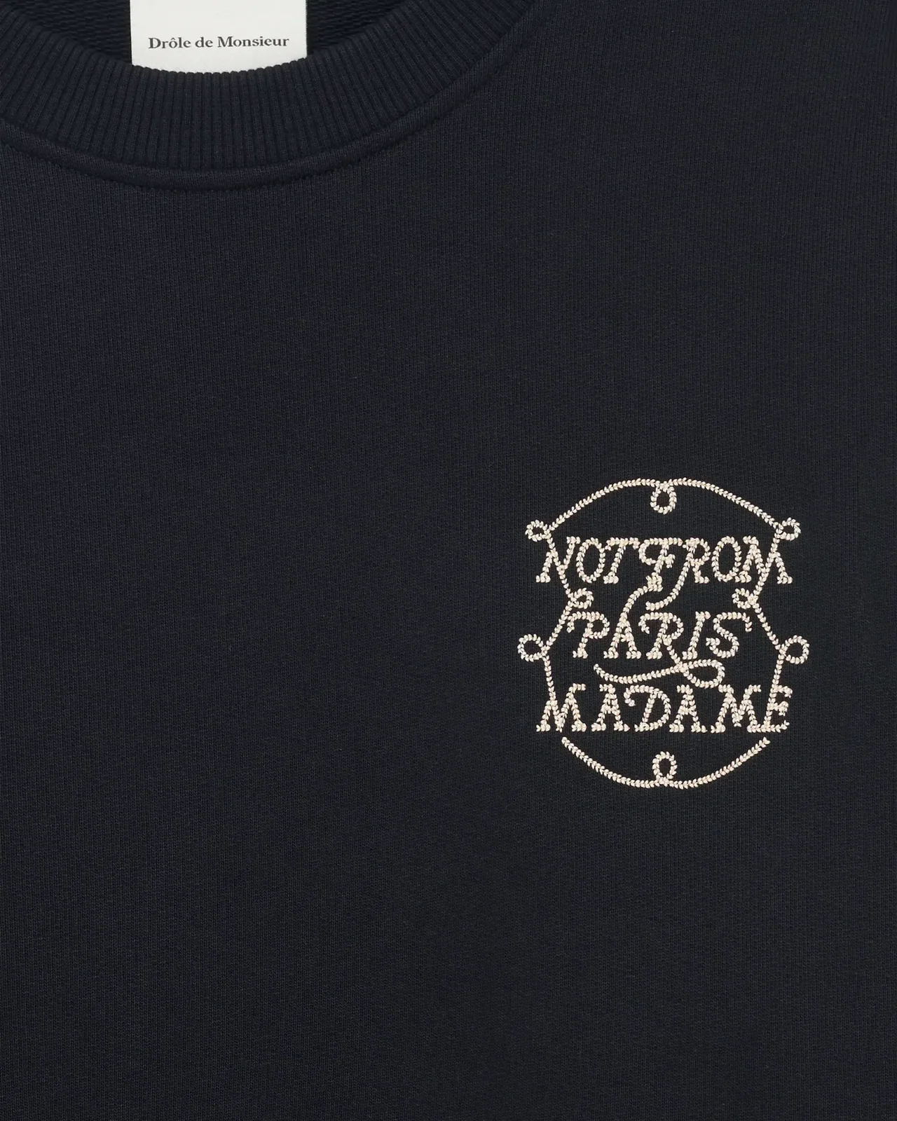 Drôle de Monsieur - Lé Sweatshirt Slogan Tresses Black