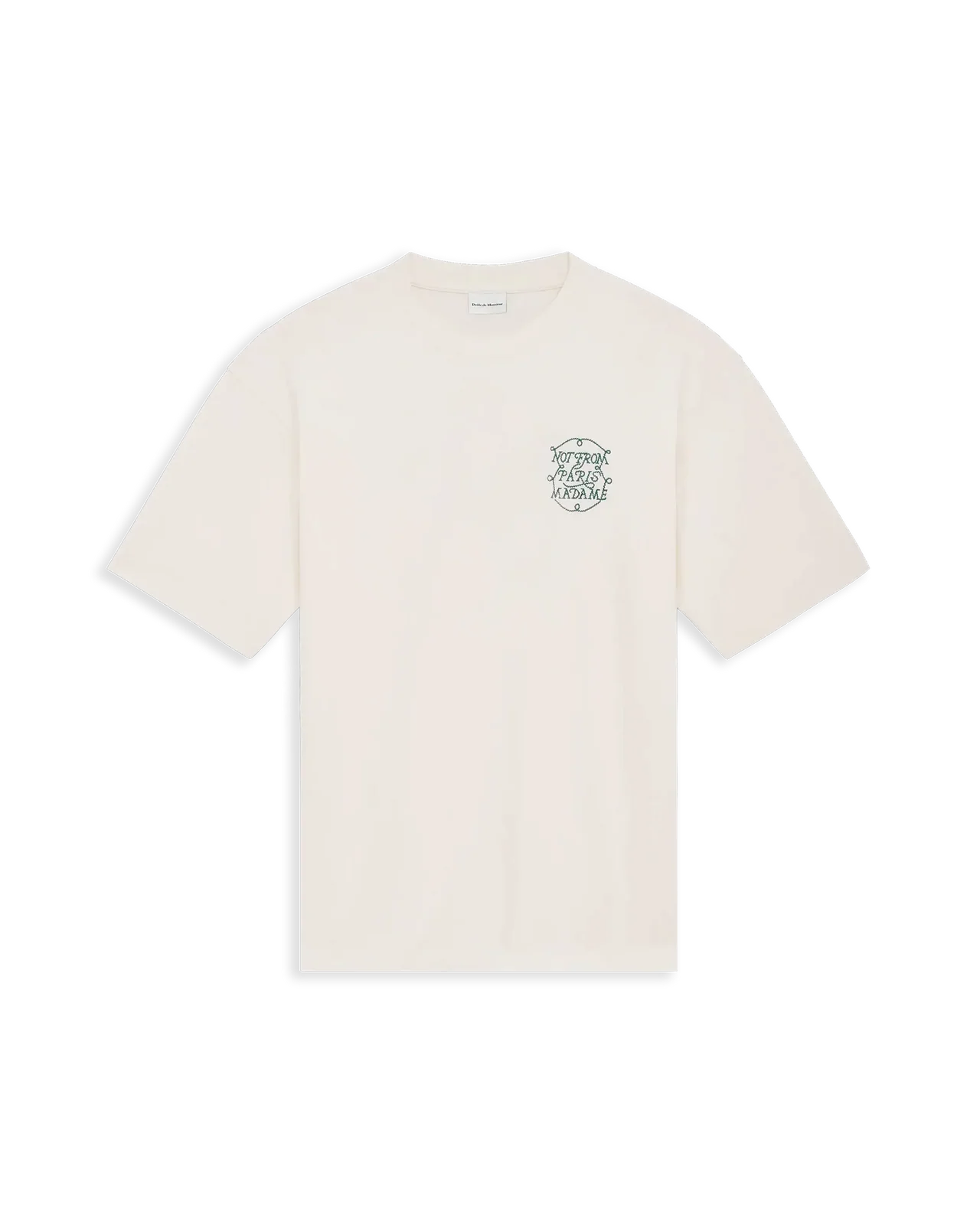 Drôle de Monsieur - Le T-Shirt Slogan Tresses Blanc cassé