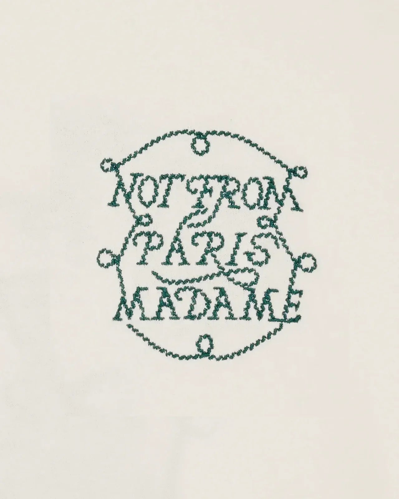 Drôle de Monsieur - Le T-Shirt Slogan Tresses Blanc cassé