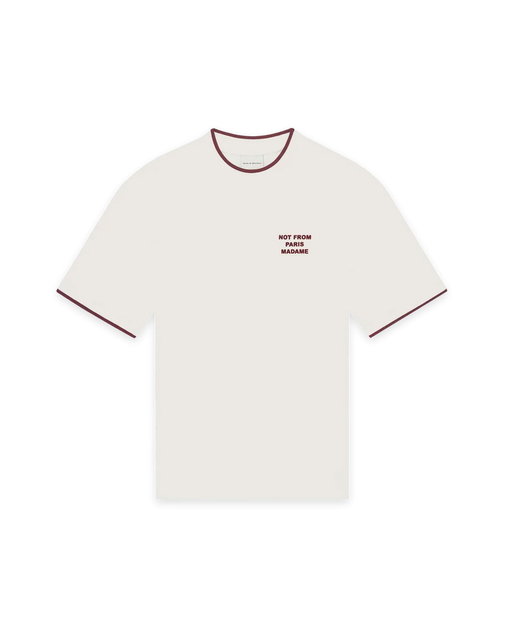 Drôle de Monsieur - Le T-Shirt Slogan Piqué Blanc cassé