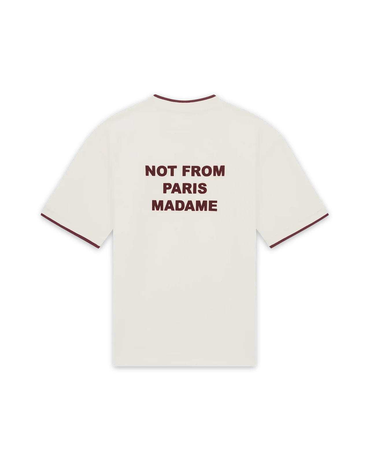 Drôle de Monsieur - Le T-Shirt Slogan Piqué Blanc cassé